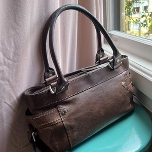 Fossil leather handbag